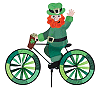 Leprechaun on a bicycle